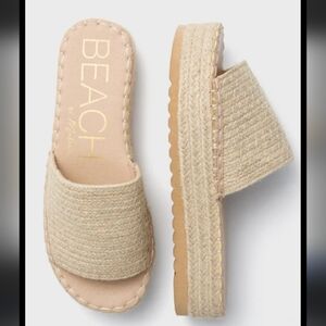 BEACH by Matisse Natural Woven Slide Sandals
